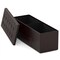 43-Inch PU Leather Foldable Storage Ottoman Bench with 38 Gallon Capacity and Removable Divider
